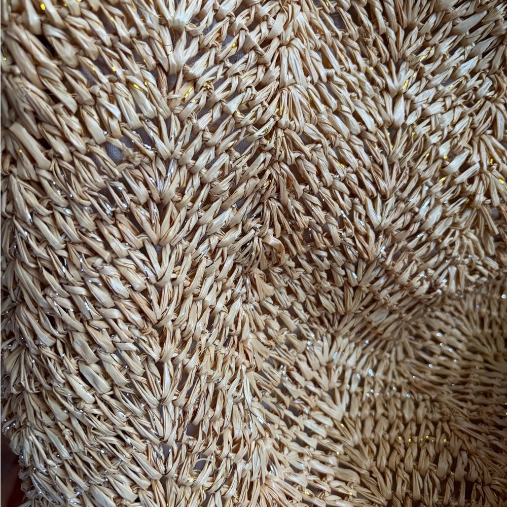 Flora Bella Woven Metallic Tote Bag - Picture 9 of 11